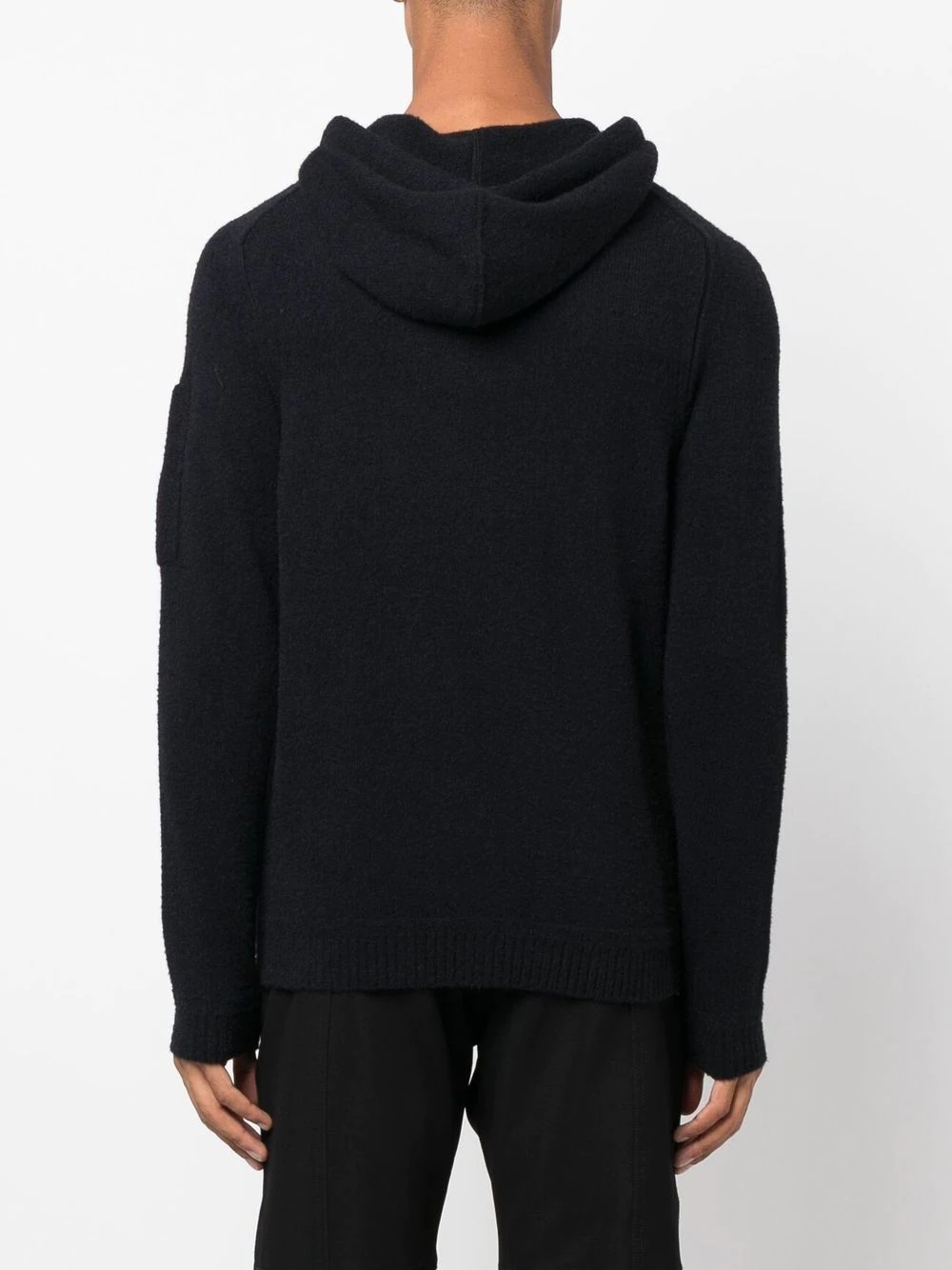 Lens-detail knitted hoodie - 4