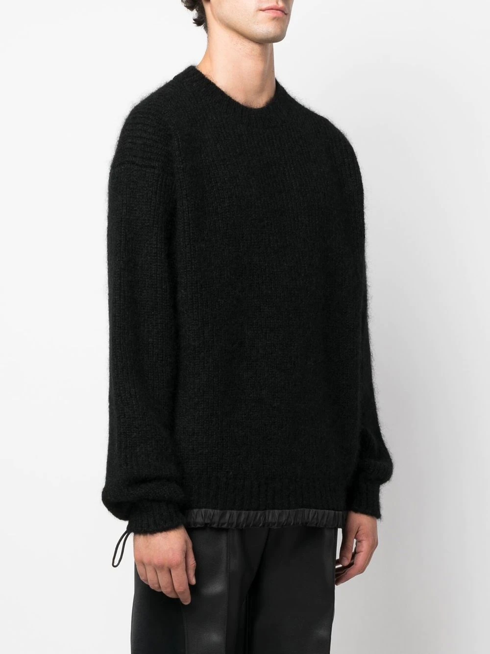 mohair-wool elasticated-hem jumper - 3