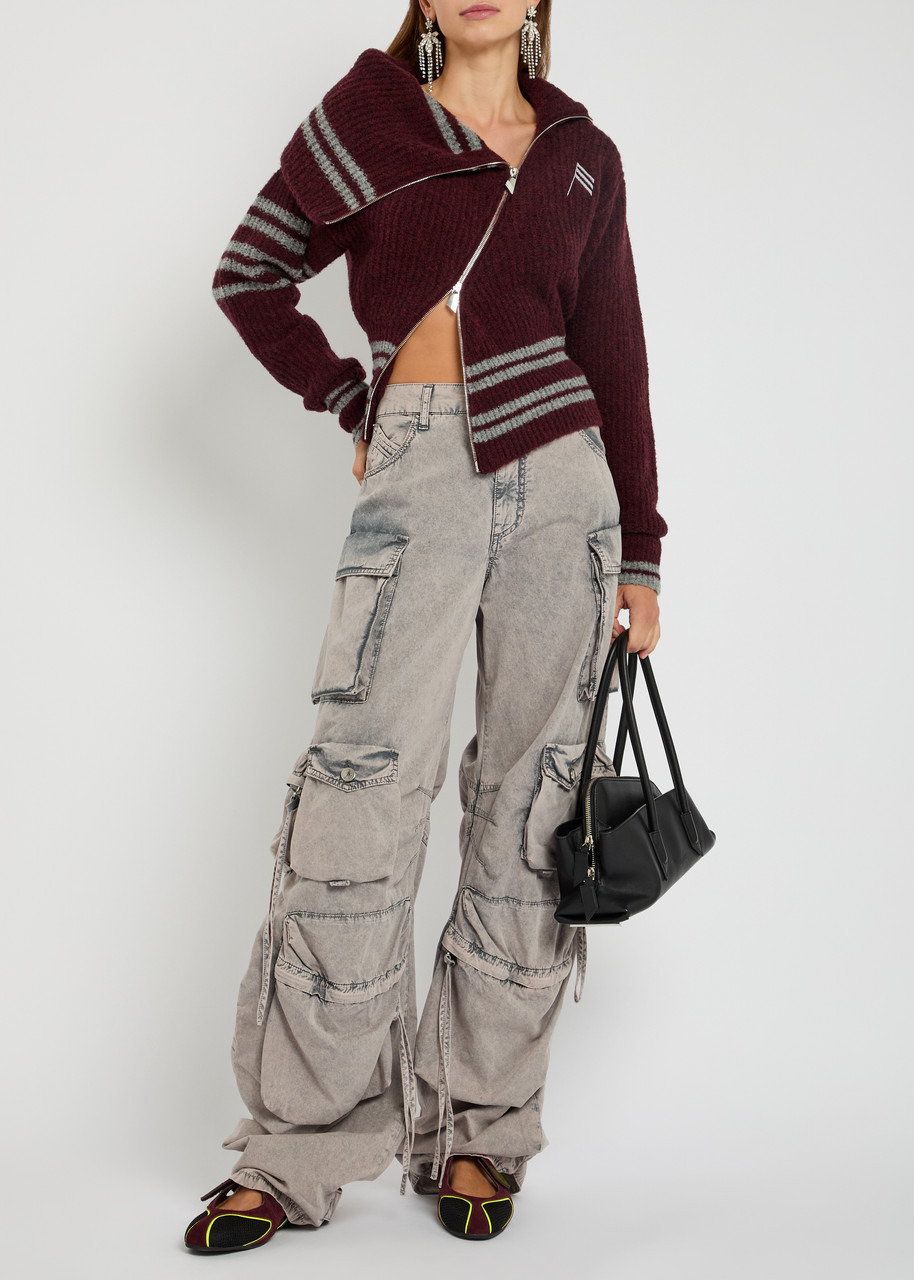 The Attico Striped Wool-blend Cardigan - 4
