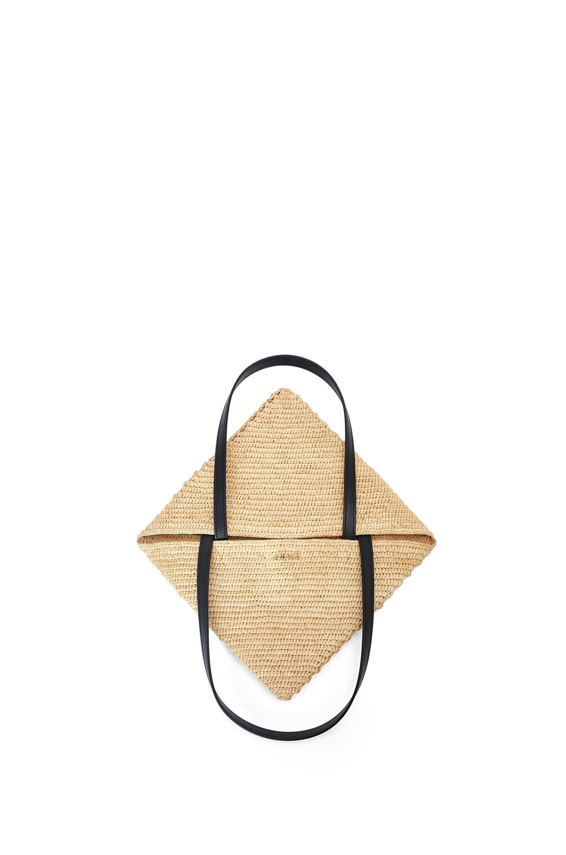 Puzzle Fold Tote in raffia - 8