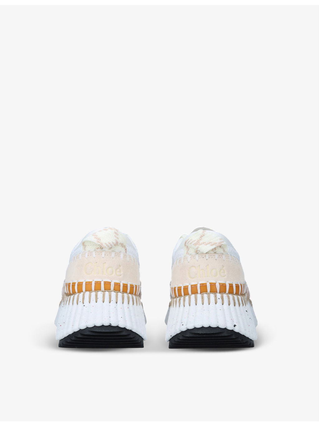 Nama embroidered suede and recycled mesh trainers - 4