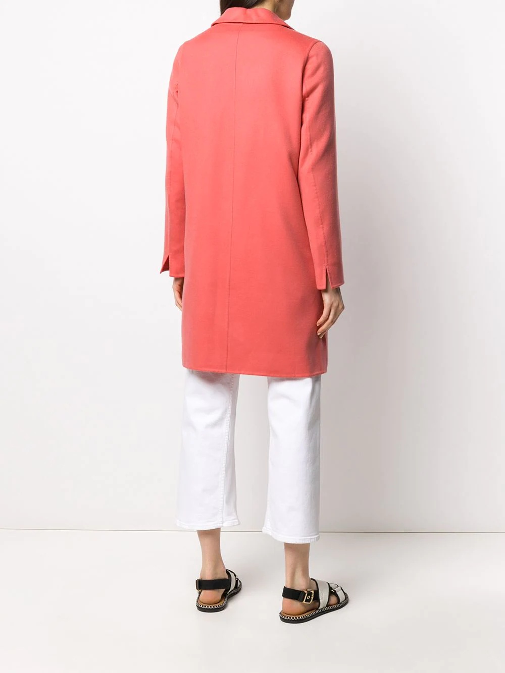 single breasted mid-length coat - 4