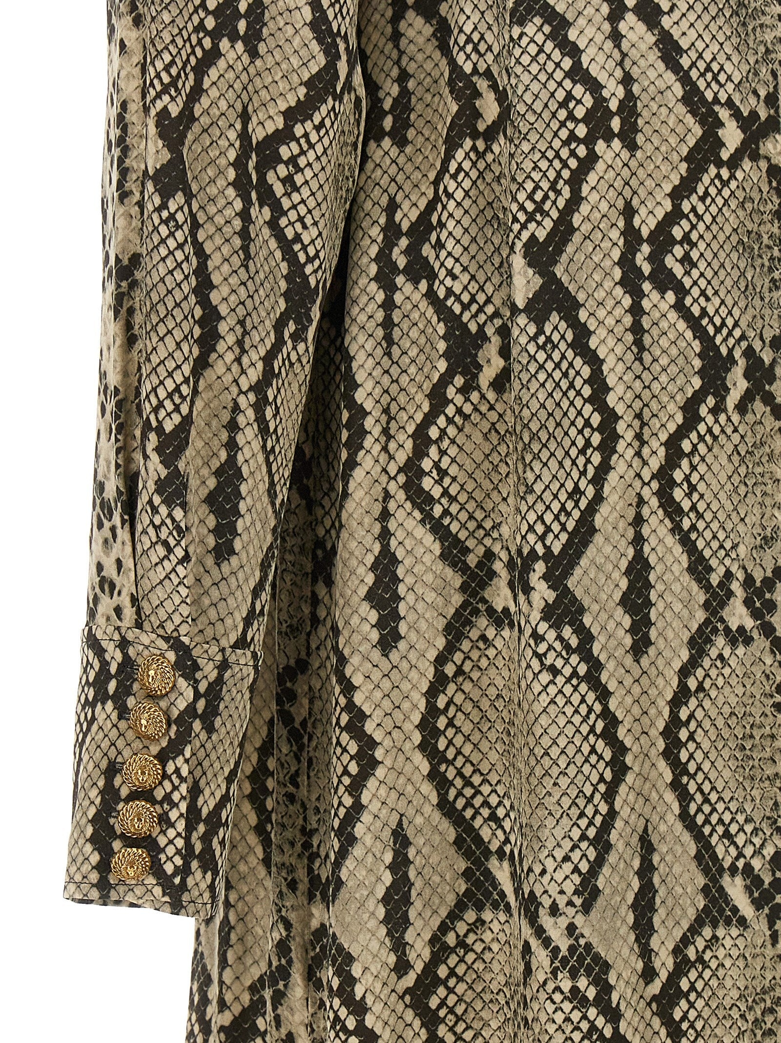 Balmain Python Pattern Shirt Dress - 4