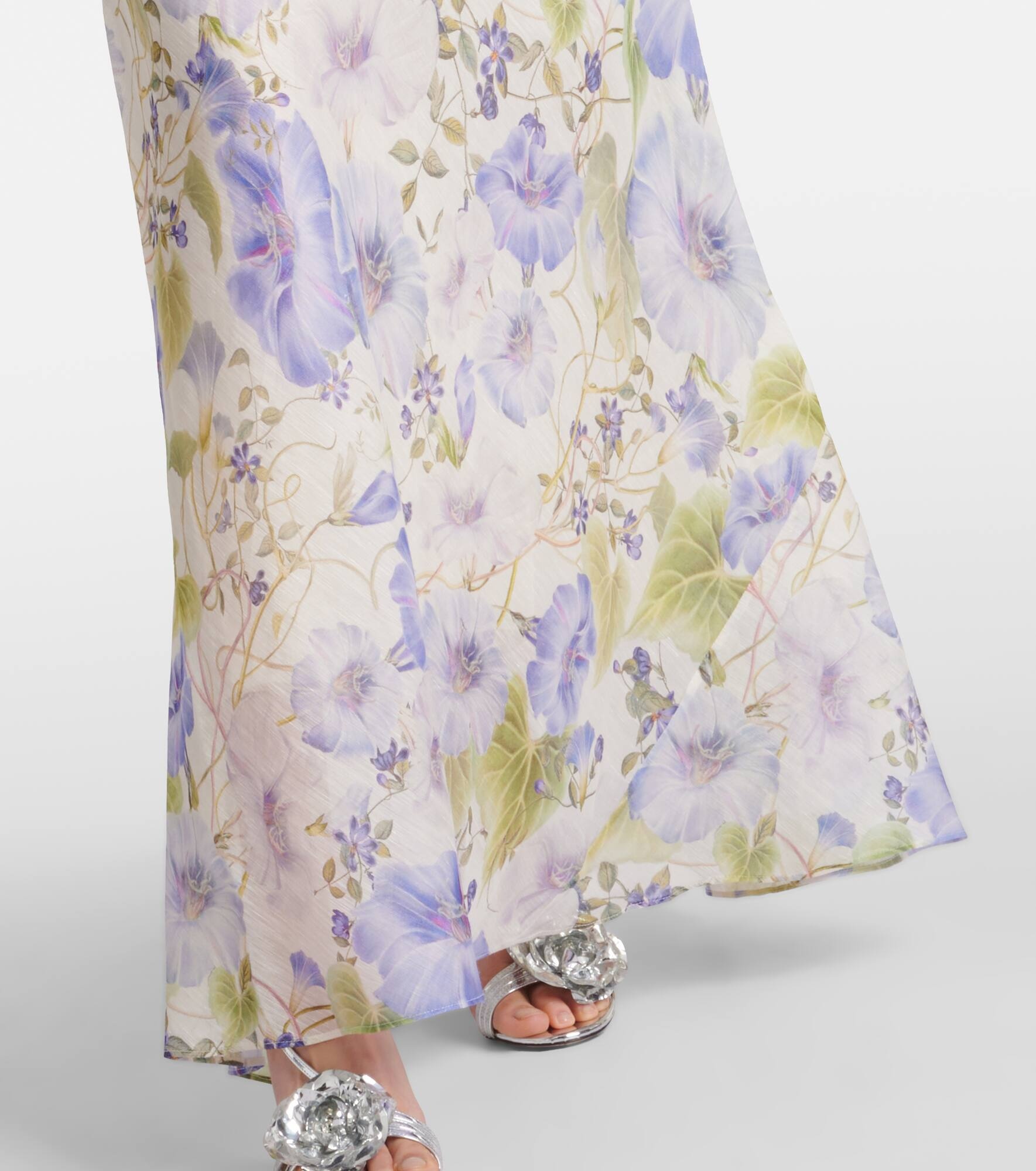 Natura linen and silk organza slip dress - 5