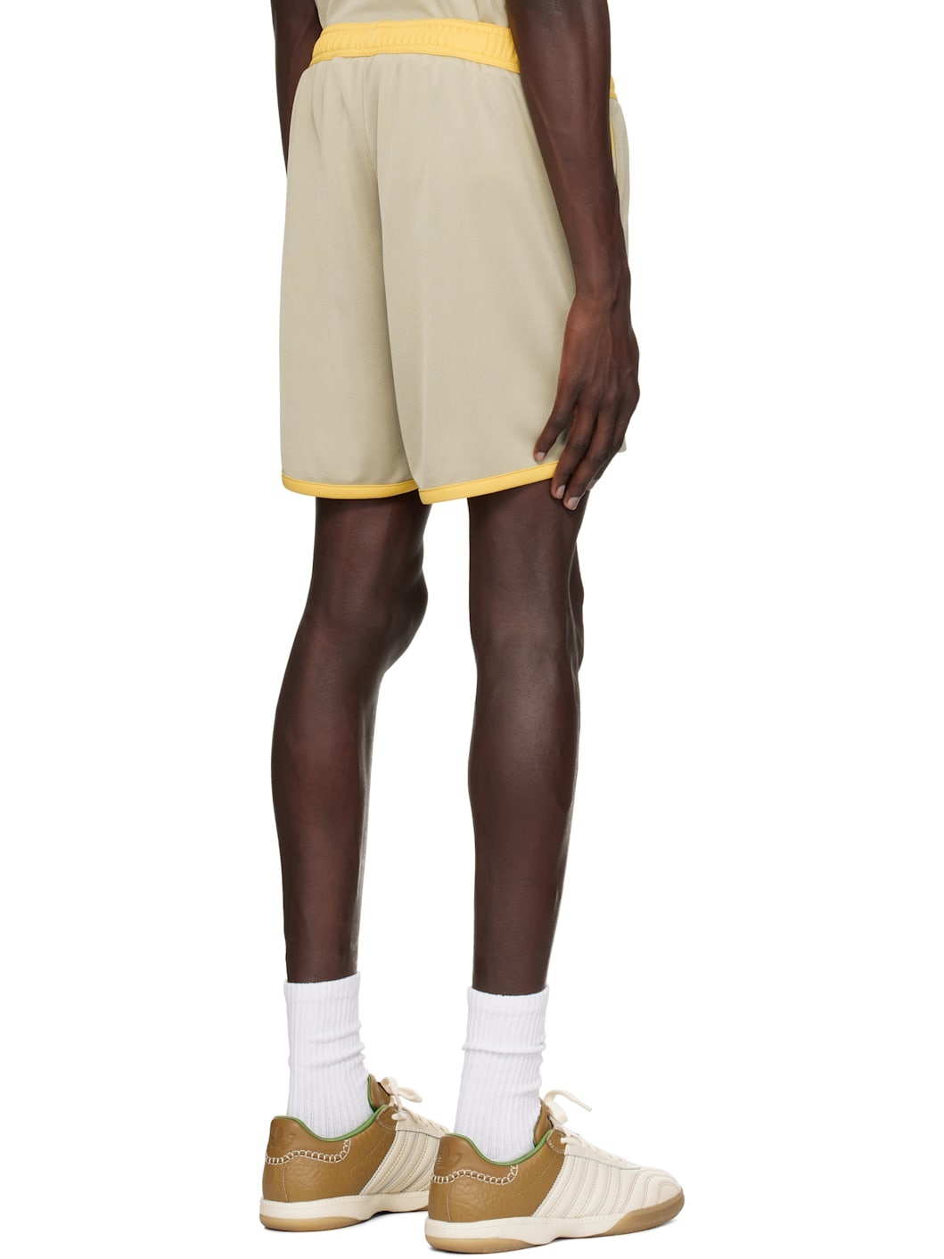 Beige & Yellow Home Jersey Shorts - 3