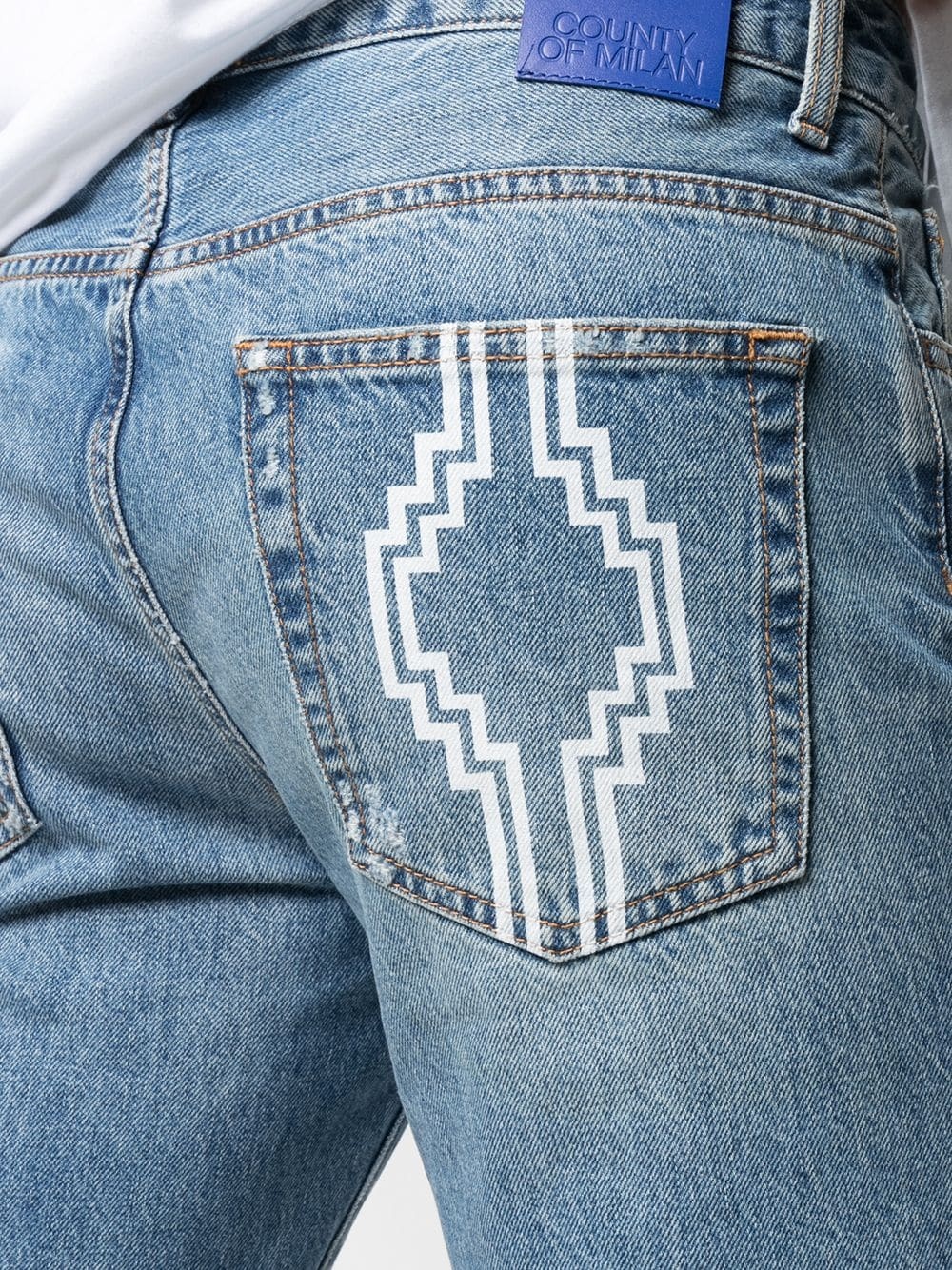 logo-print straight-leg jeans - 5