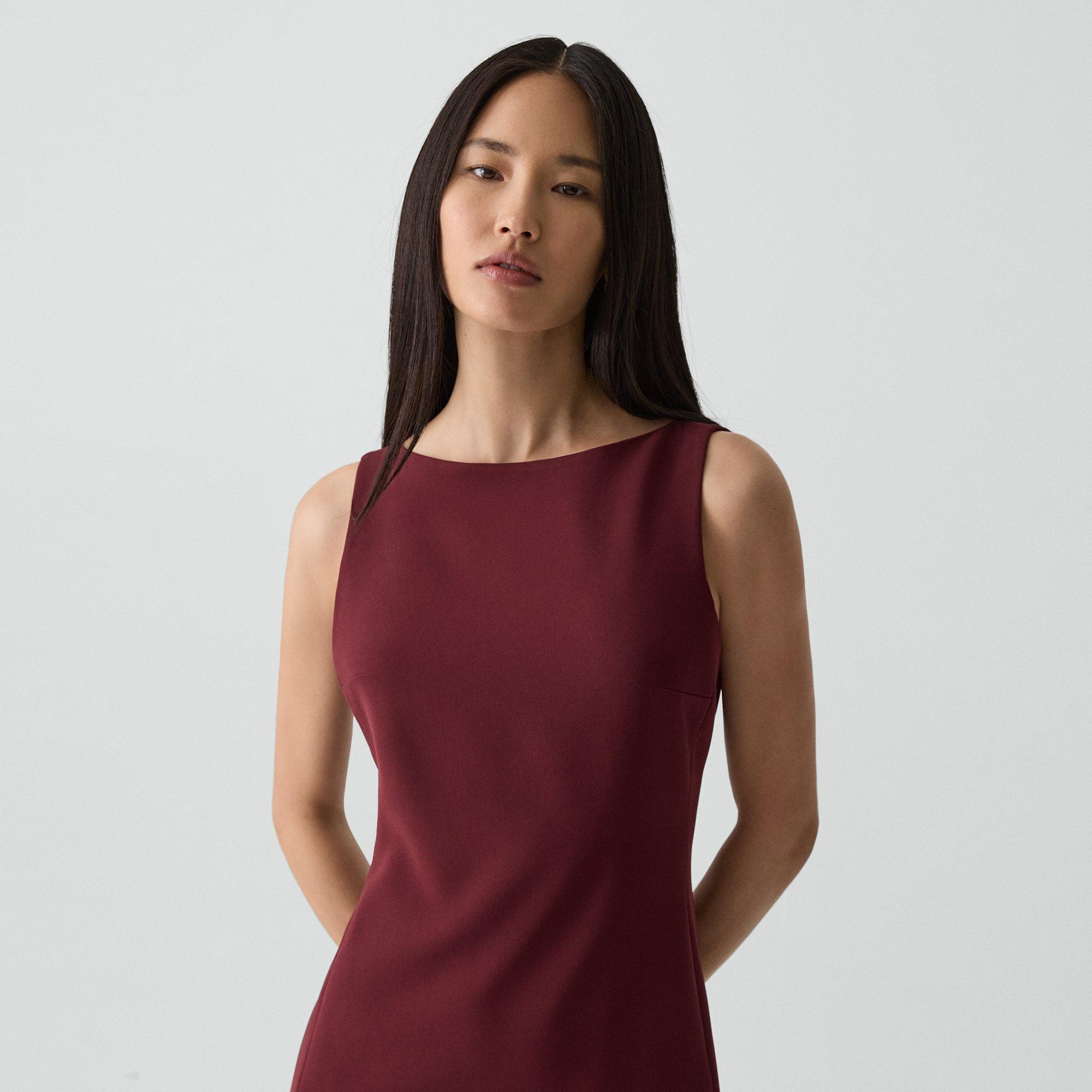 Flared Dress in Admiral Crepe - 5