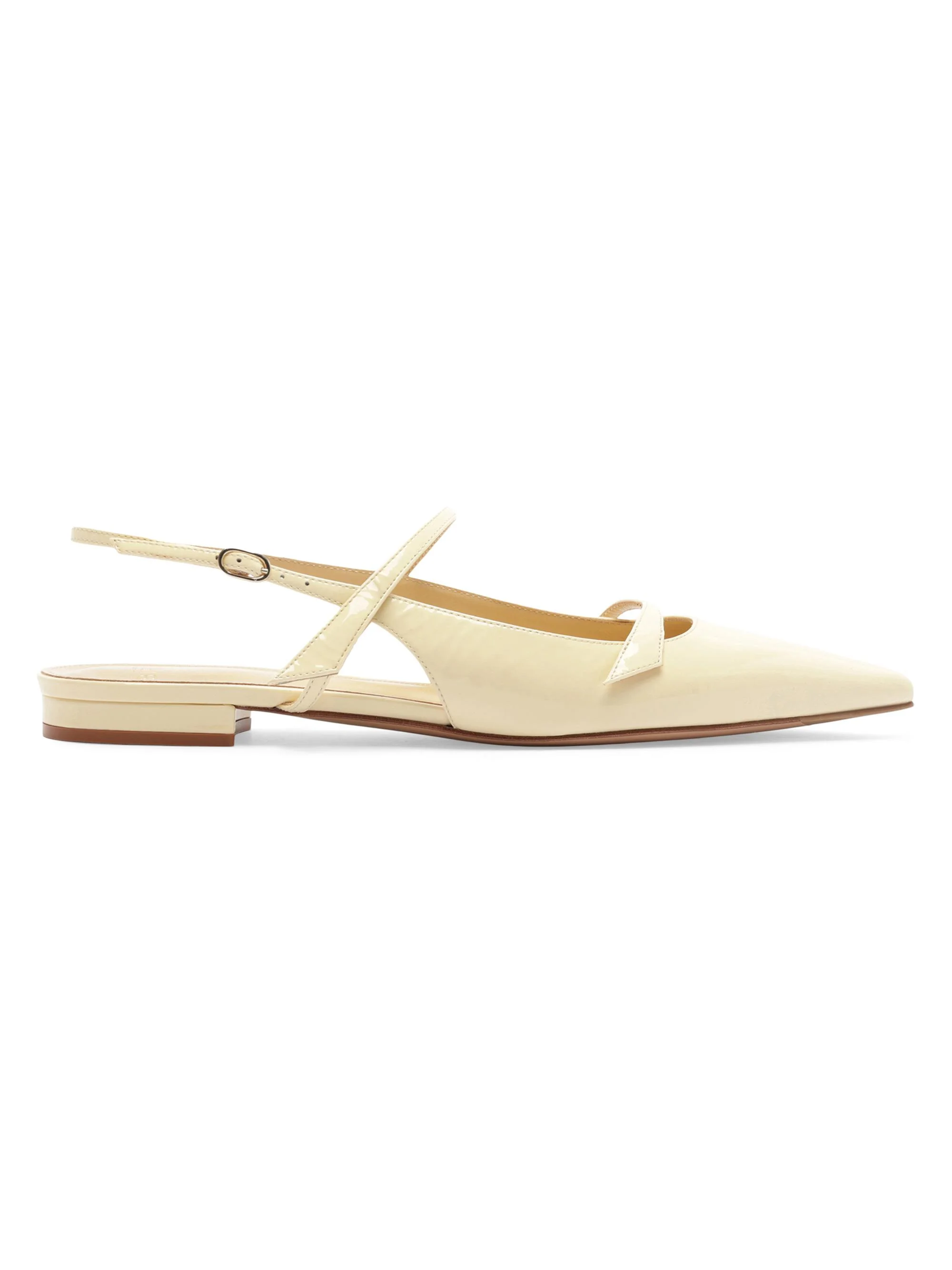 Women's Tita Patent Leather Flats - Creamy - 1