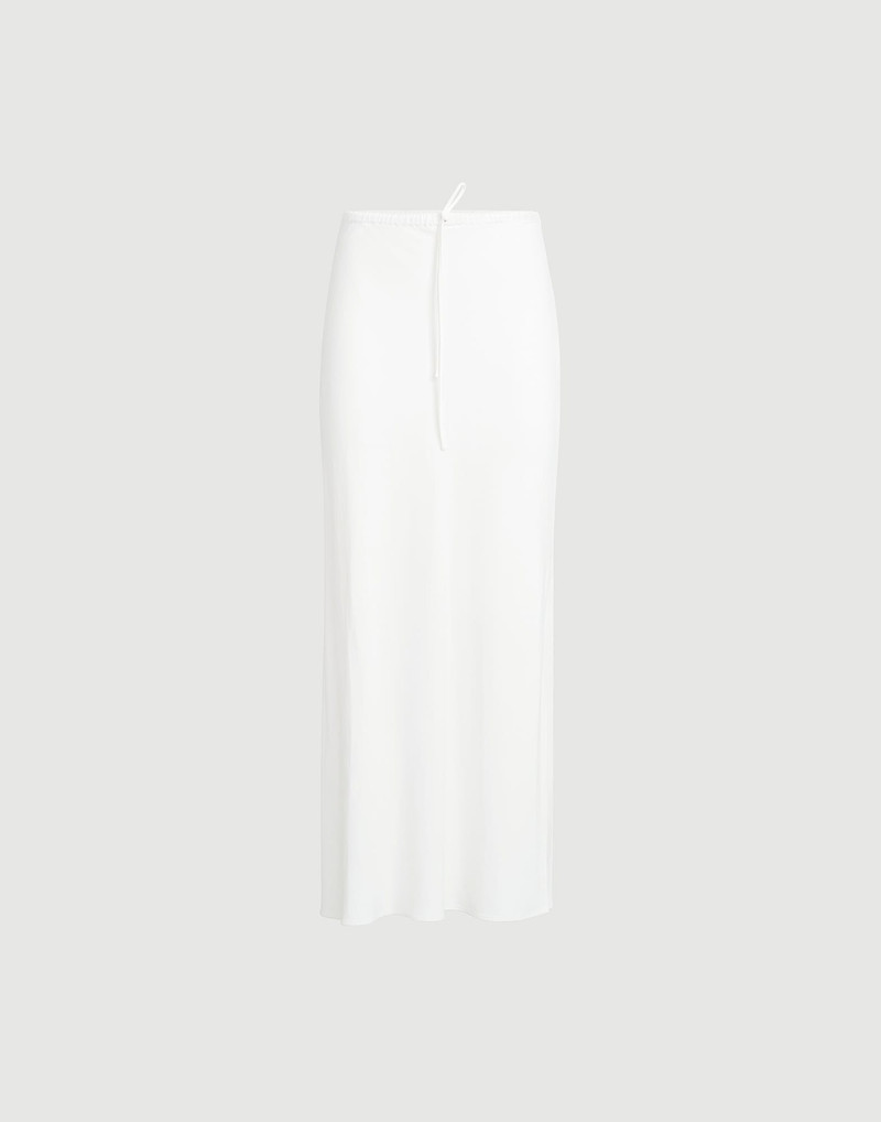 Silk and acetate crêpe cady fluid skirt 1