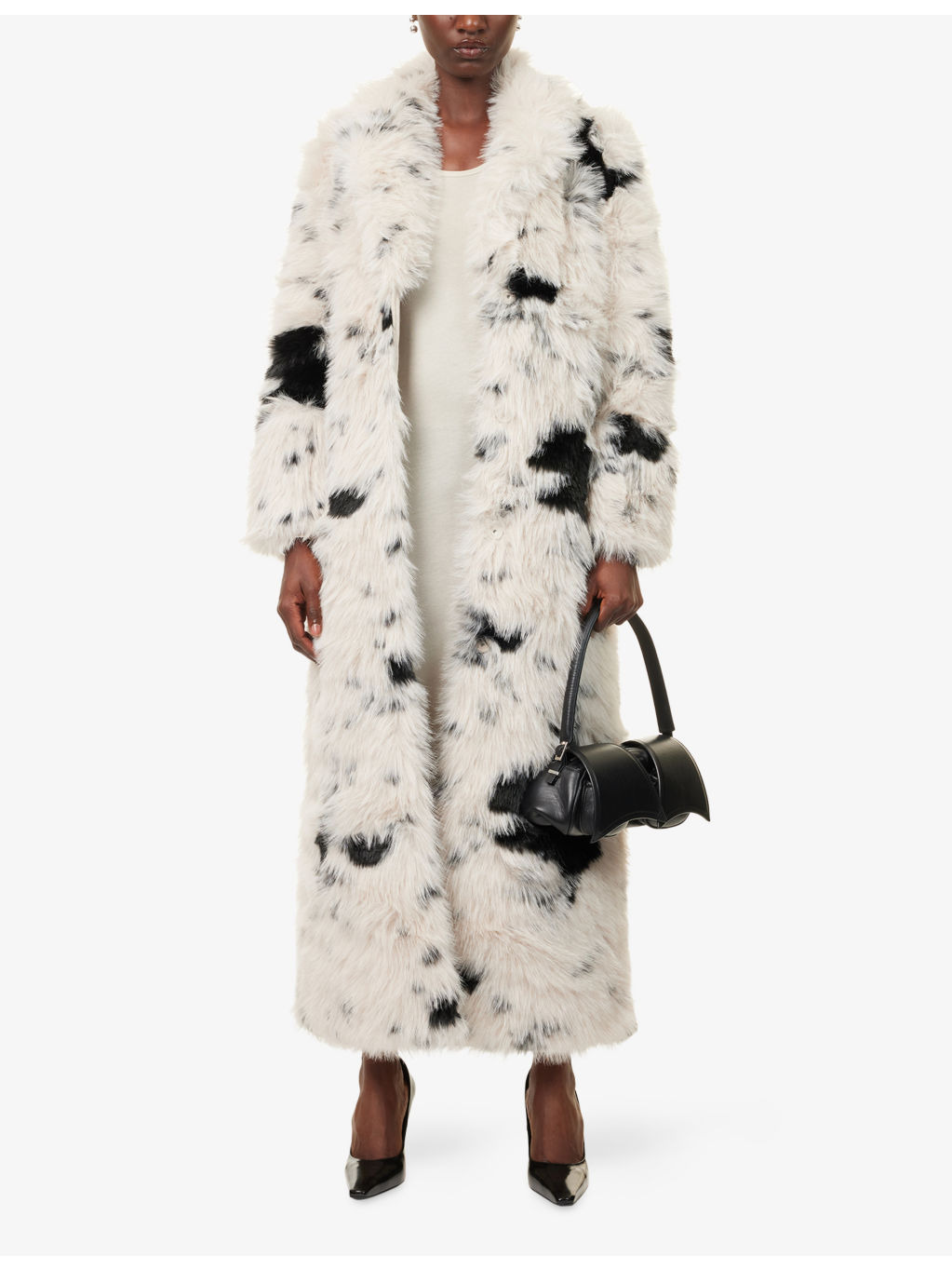 Coco Notch-Lapels Faux-Fur Coat - 2