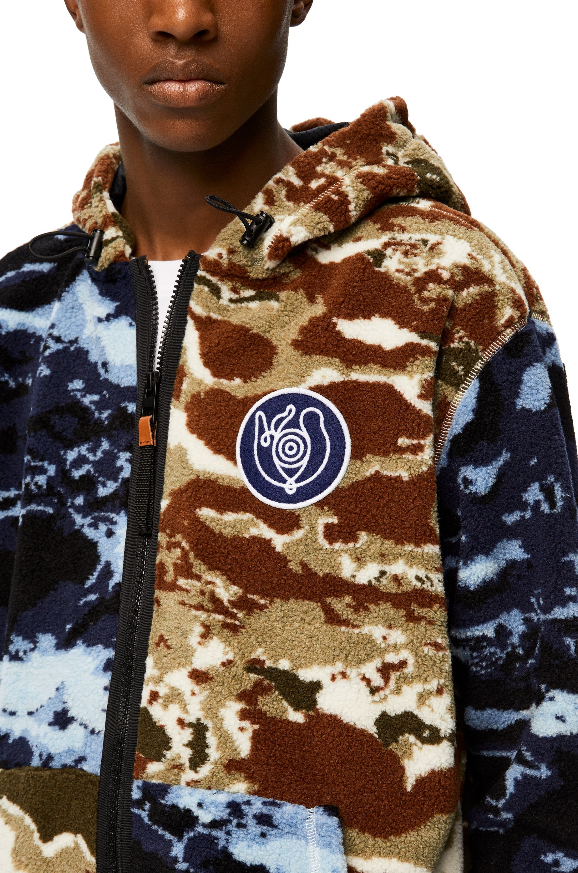 Camouflage fleece hooded jacket - 5