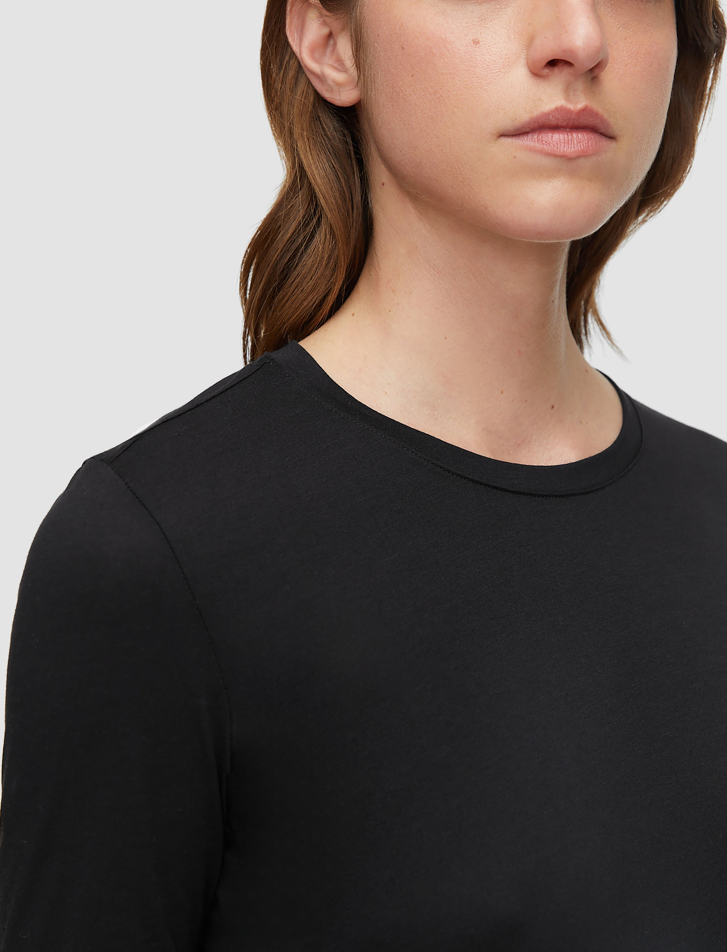 Cotton Silk Jersey Long Sleeve T-Shirt - 5