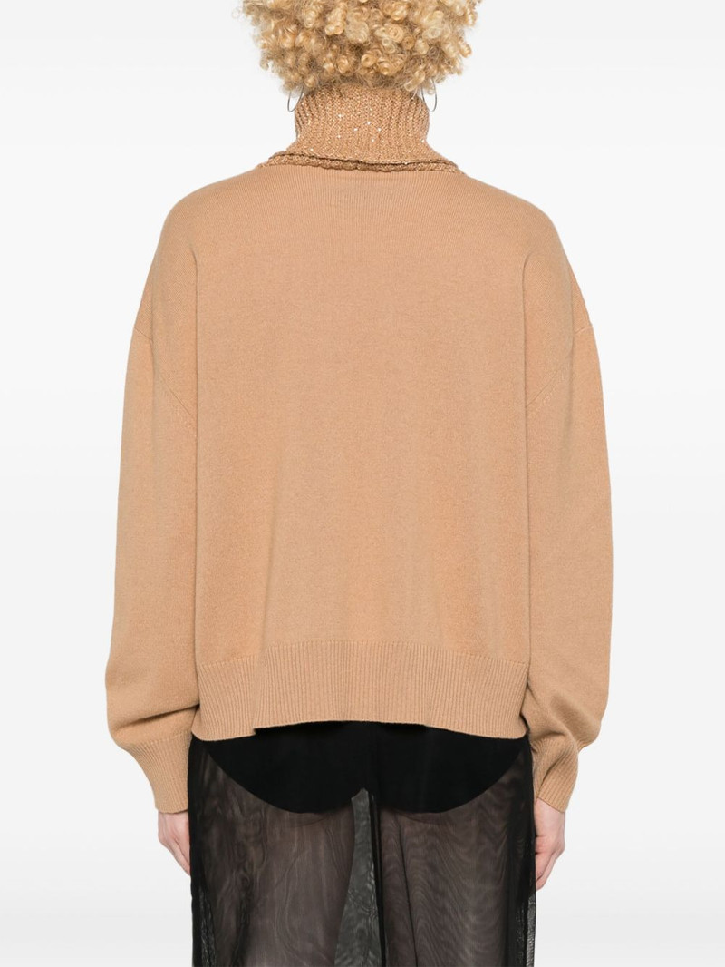 sequin-embellished knitted jumper 4