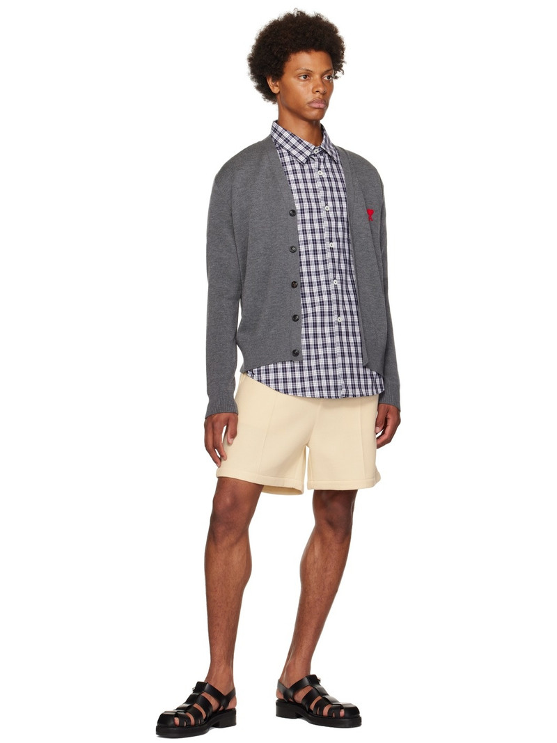 AMI Paris Blue & White Check Shirt outlook