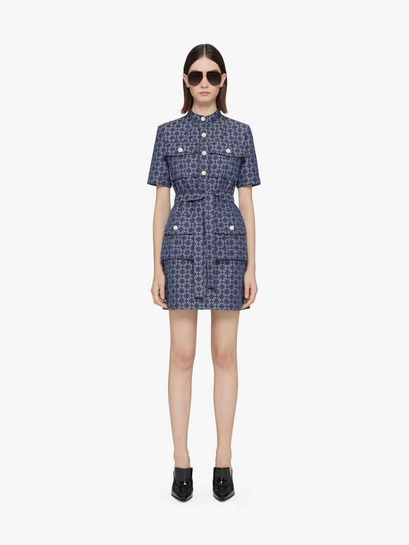 Givenchy SAFARI DRESS IN MONOGRAM 72 DENIM outlook