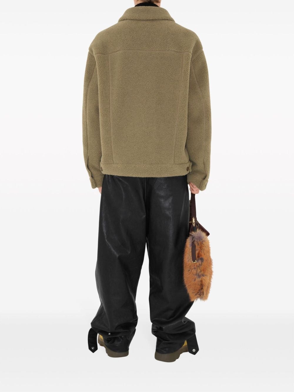 long-sleeve fleece overshirt - 4