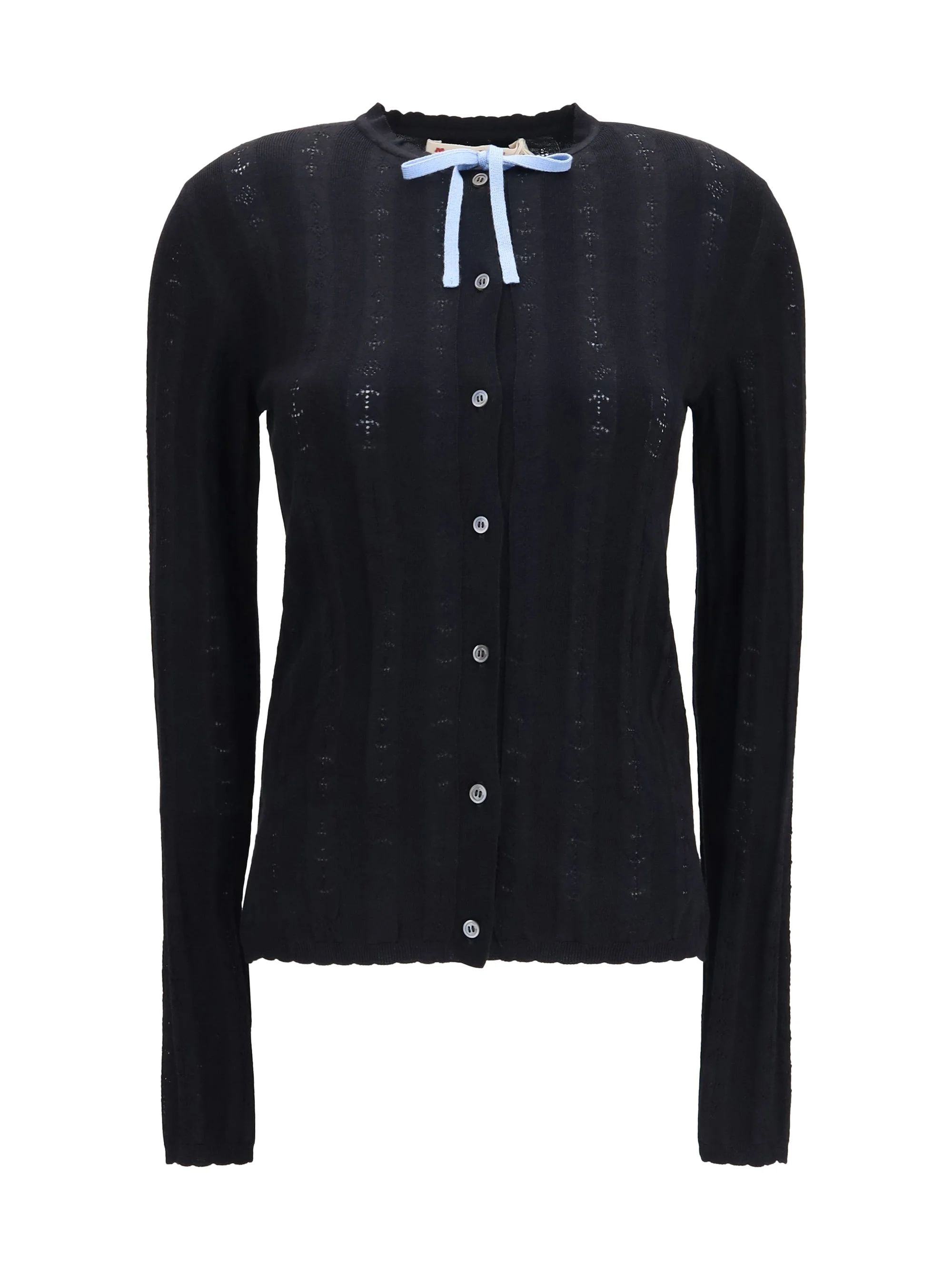 Marni Women Wool And Silk Cardigan With Bow - 1