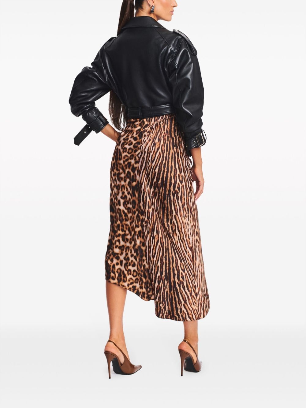 Victoria cropped biker jacket - 4