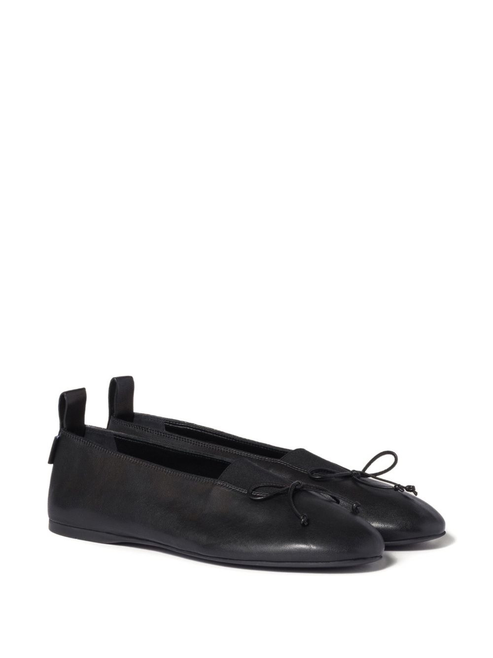 Élan bow-detail leather ballet flats - 2