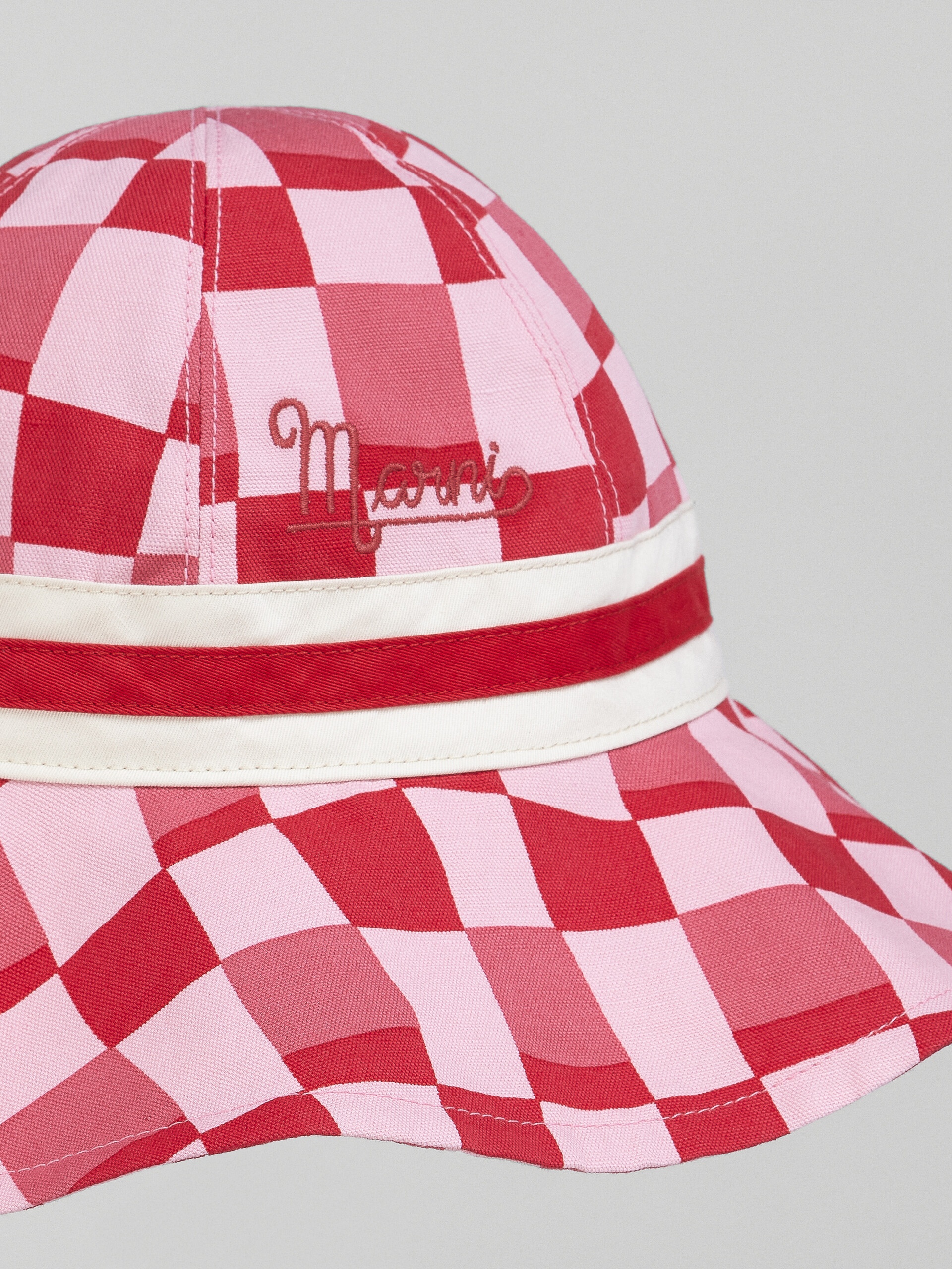 PINK ALL-OVER PRINT COTTON BUCKET HAT - 3