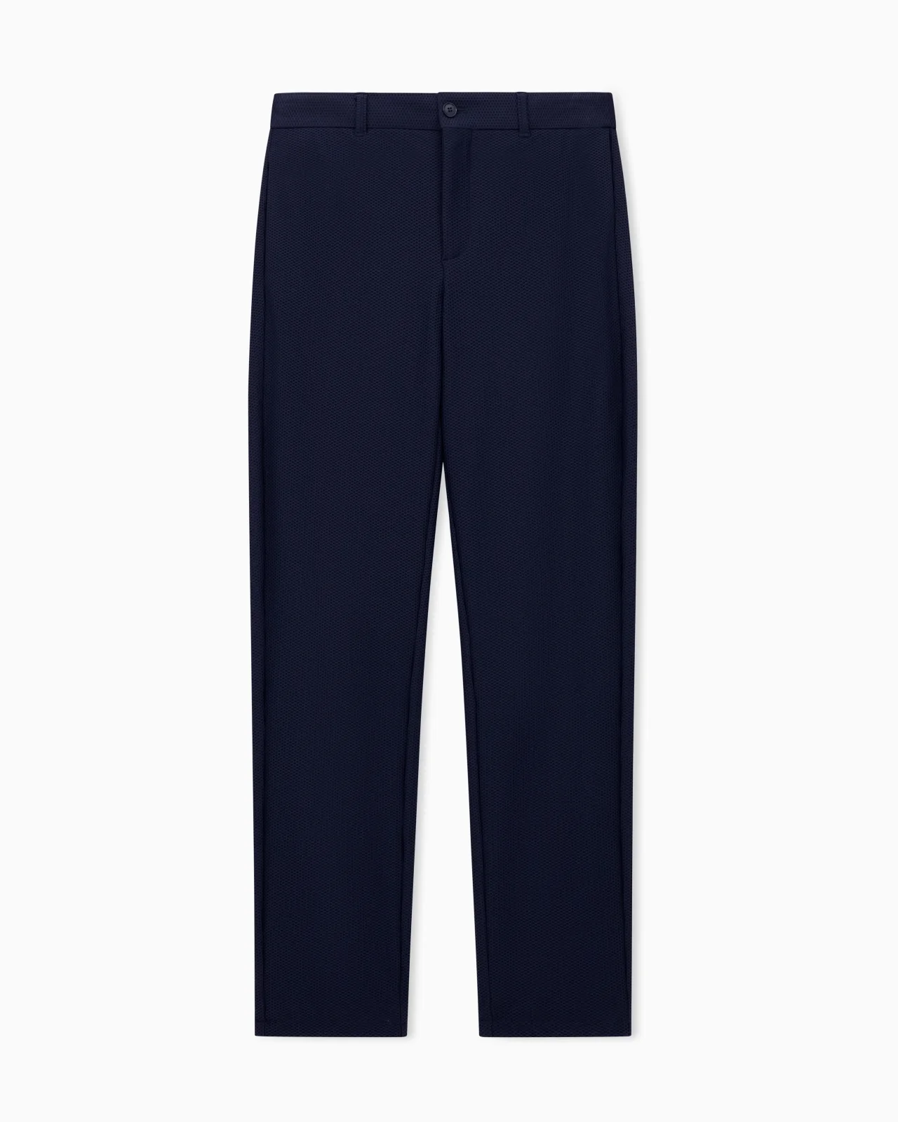 FLAT FRONT TROUSERS IN A TECHNICAL HONEYCOMB FABRIC - 1