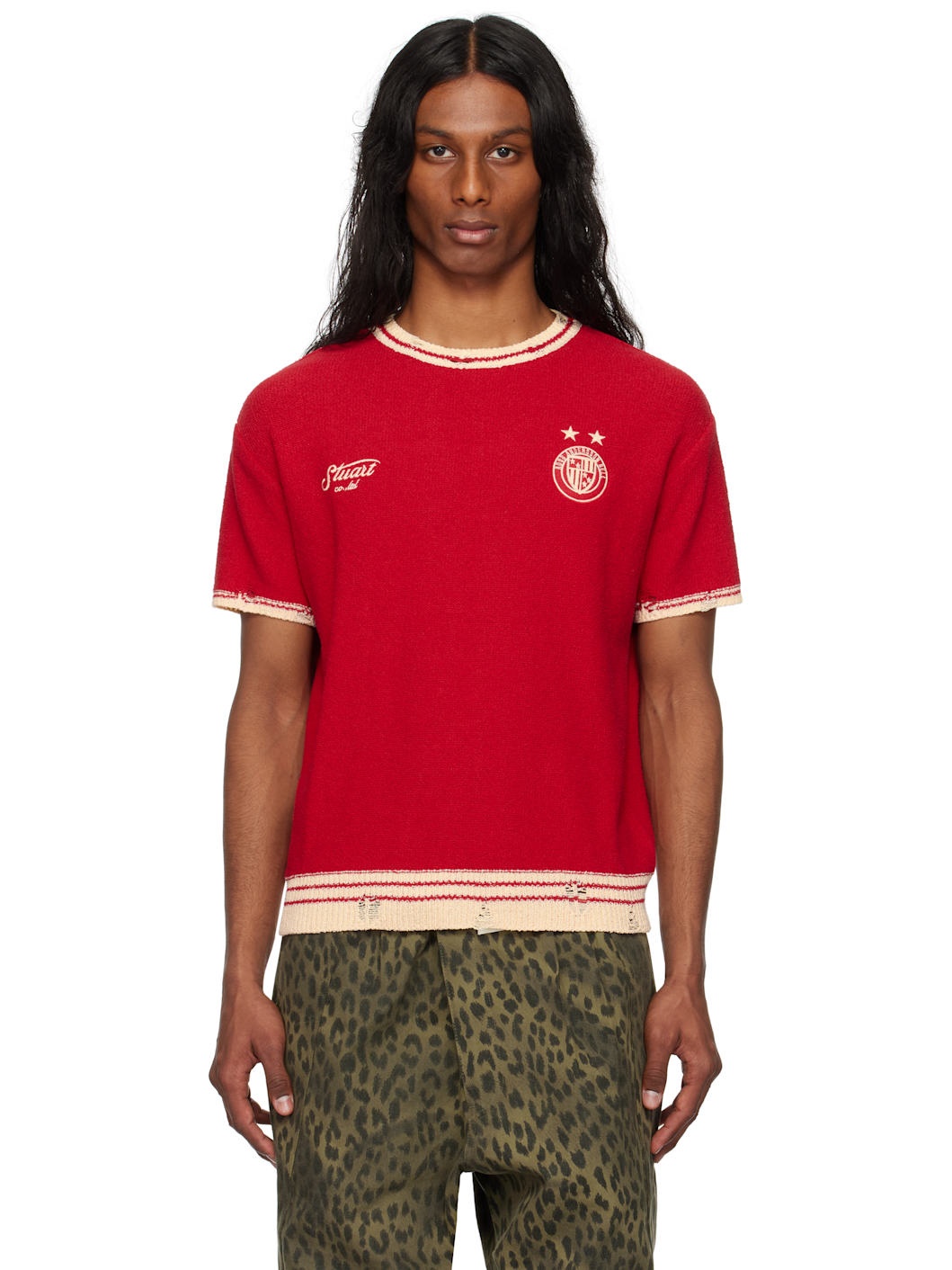 Red Football Short Sleeve T-shirt. - 1