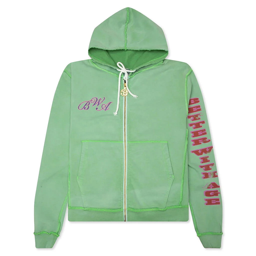 MAGIC ZIP-UP HOODIE - SAGE - 1