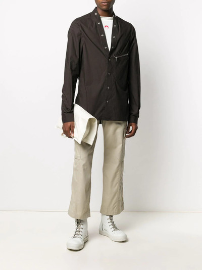 Rick Owens V-neck press stud shirt outlook