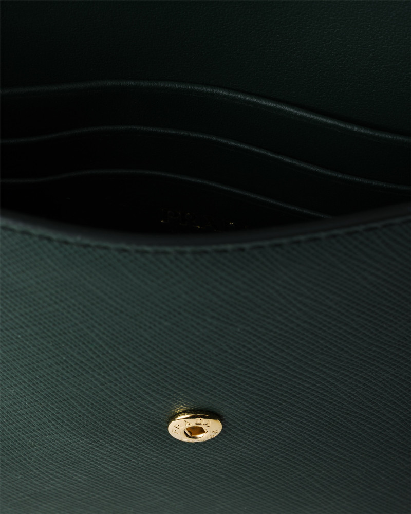 Prada Saffiano leather envelope clutch outlook