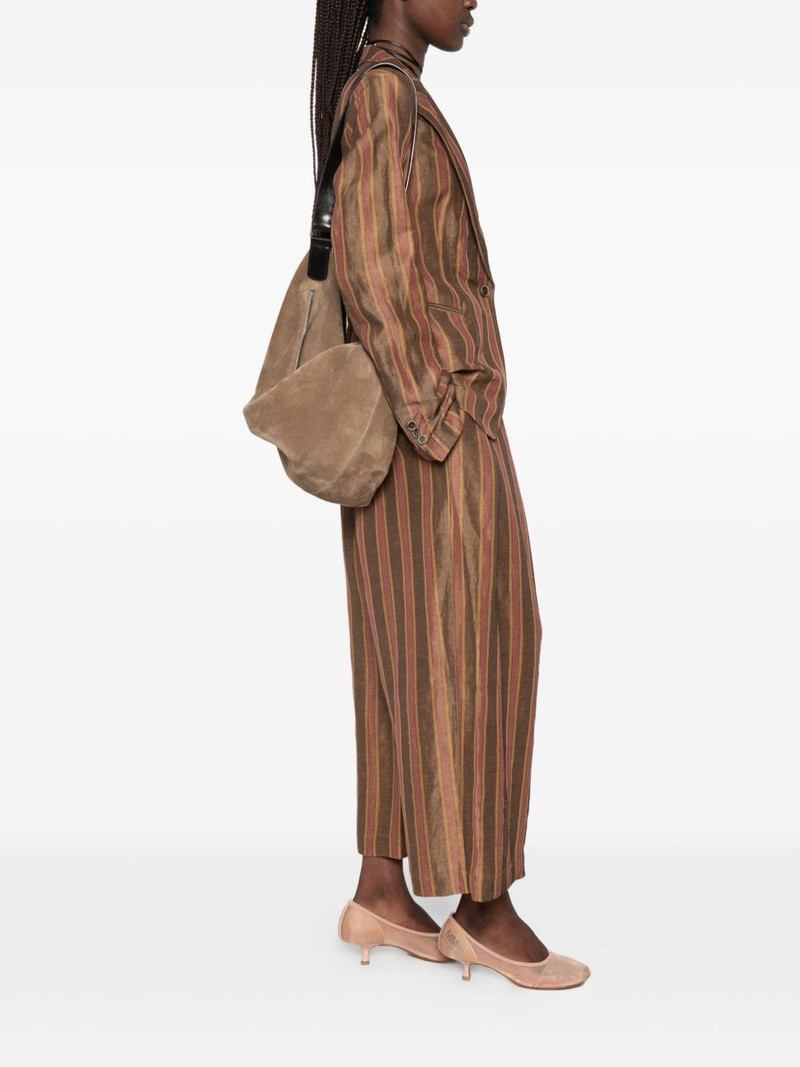 UMA WANG Karon striped single-button blazer outlook