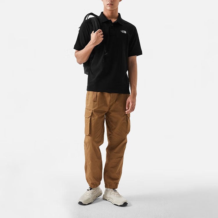 THE NORTH FACE Tonal Logo Pique Polo Shirt 'Black' NFOA7WE8-JK3 - 3
