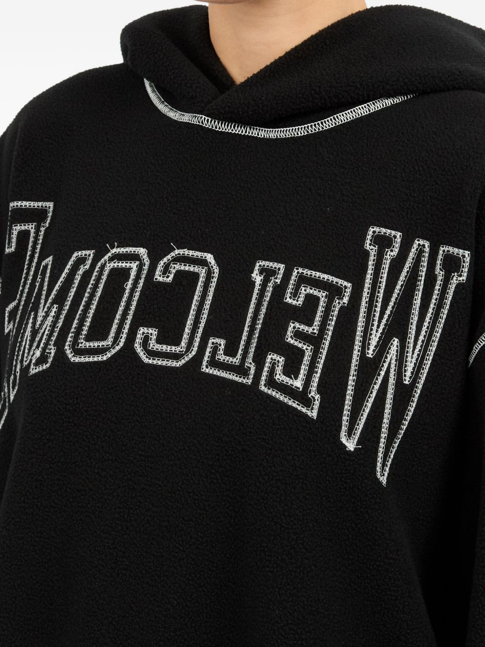 logo-embroidered hoodie - 7