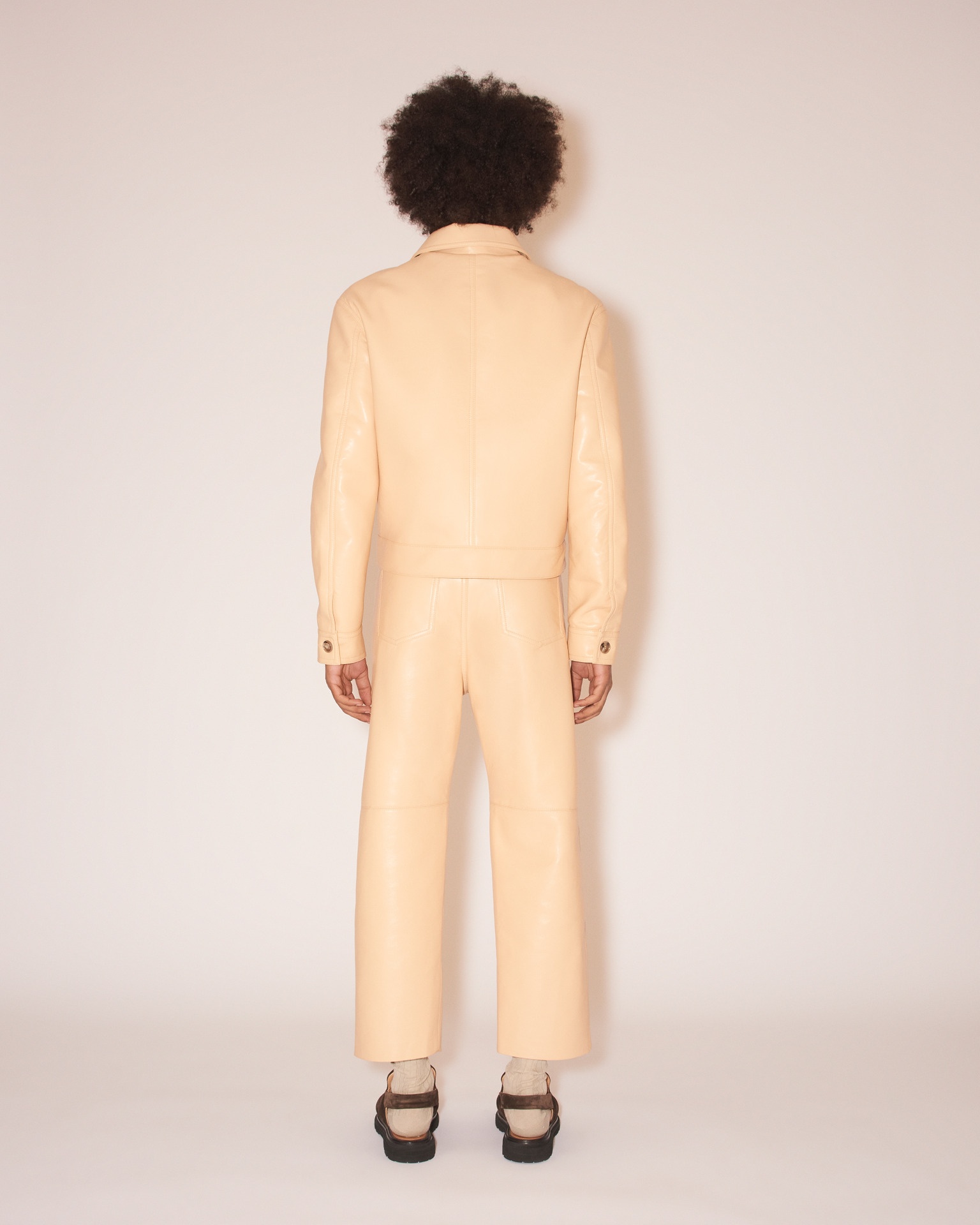 NOR - Regenerated leather pants - Peach - 5