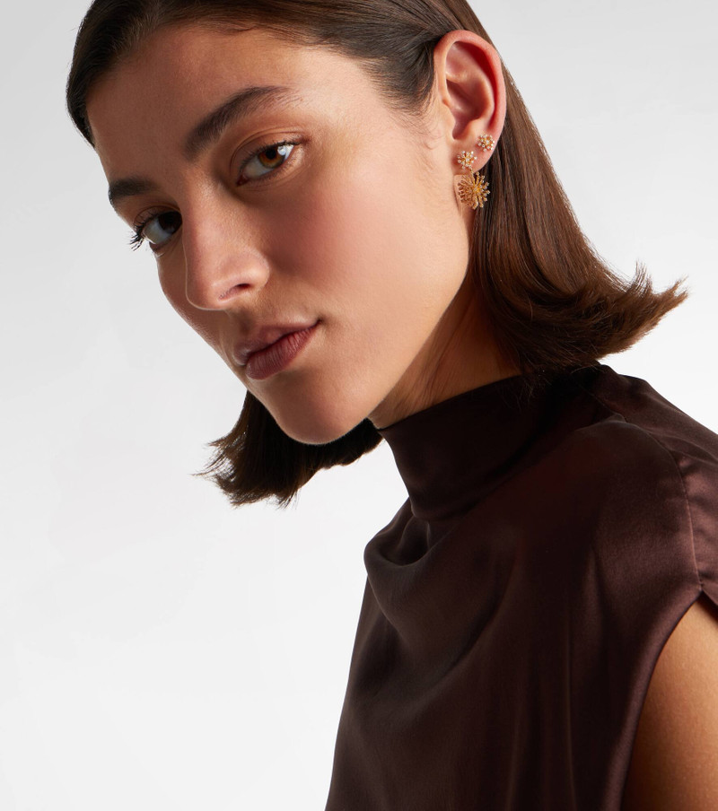 SYDNEY EVAN Burst 14kt gold drop earrings with diamonds outlook