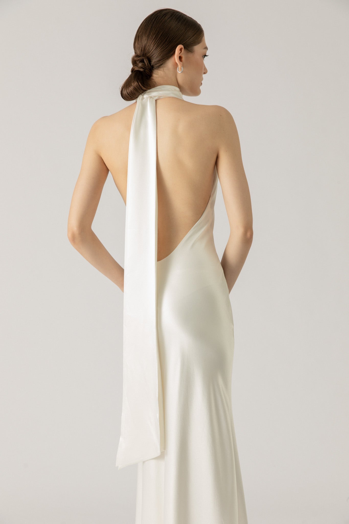 PENELOPE BACKLESS SATIN GOWN - 2