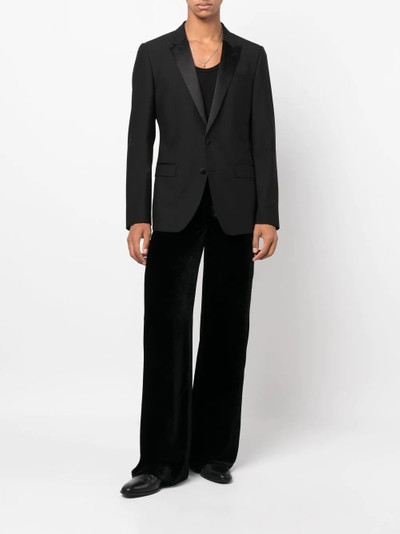 SAINT LAURENT wide-leg velvet trousers outlook