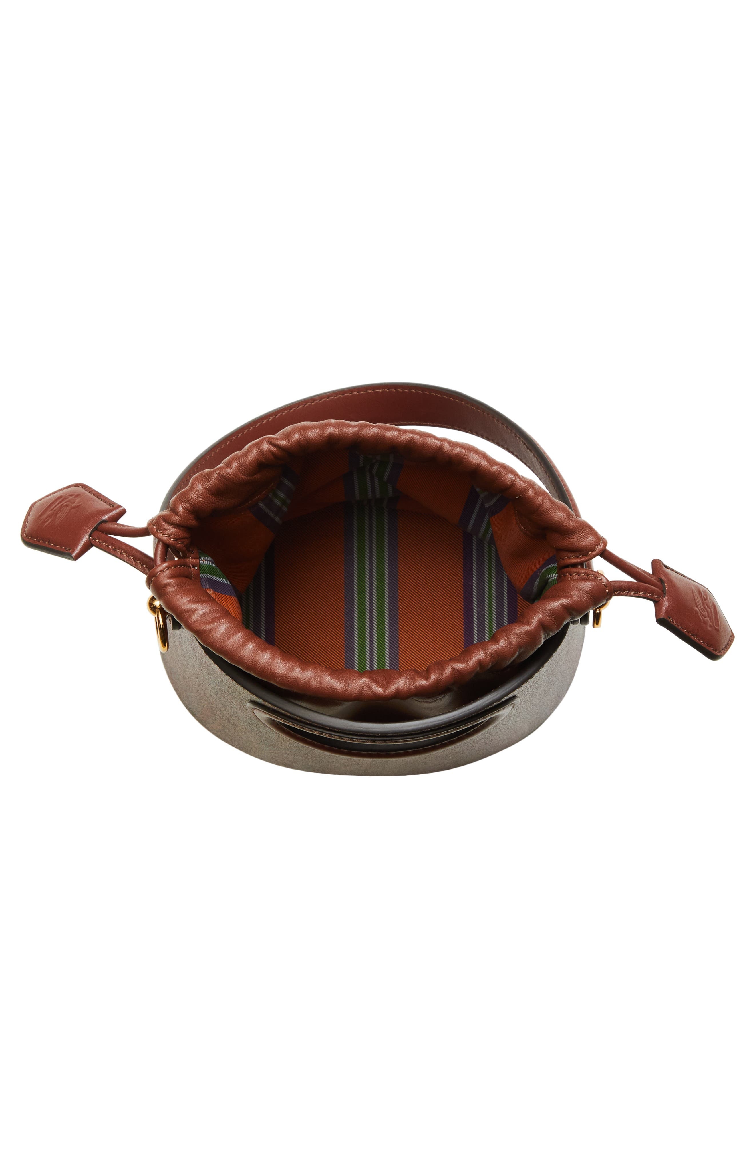 Etro Small Saturno Paisley Bucket Bag in M0019 Brown at Nordstrom - 5