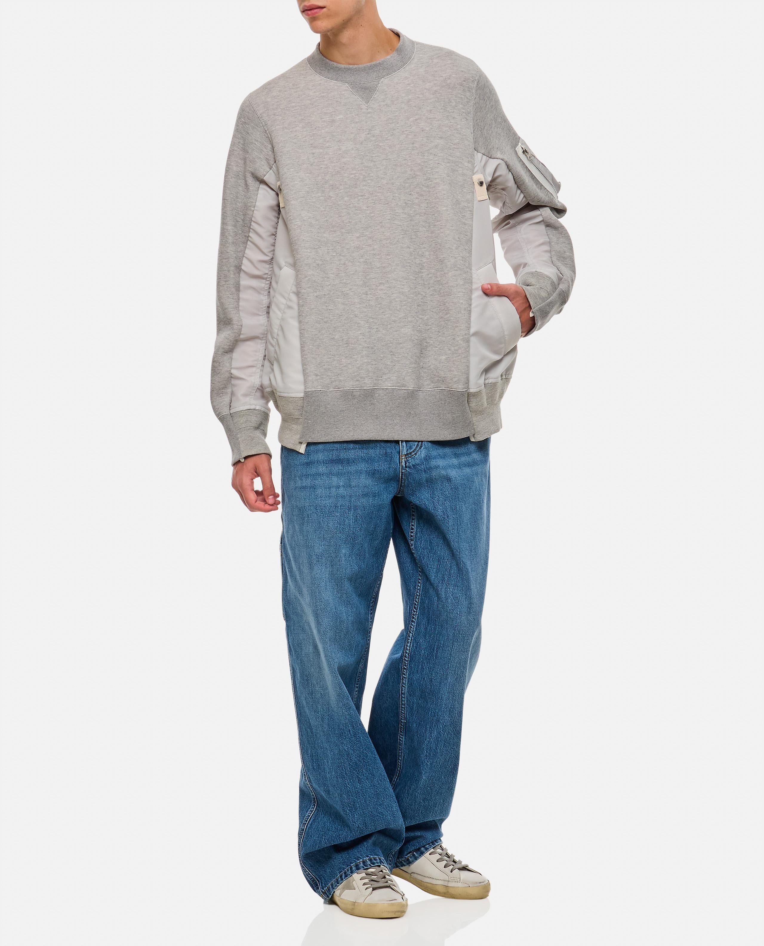 SPONGE SWEAT X NYLON TWILL PULLOVER - 2