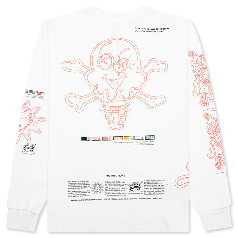 ICECREAM FOLLOW THE NUMBERS L/S KNIT - WHITE outlook