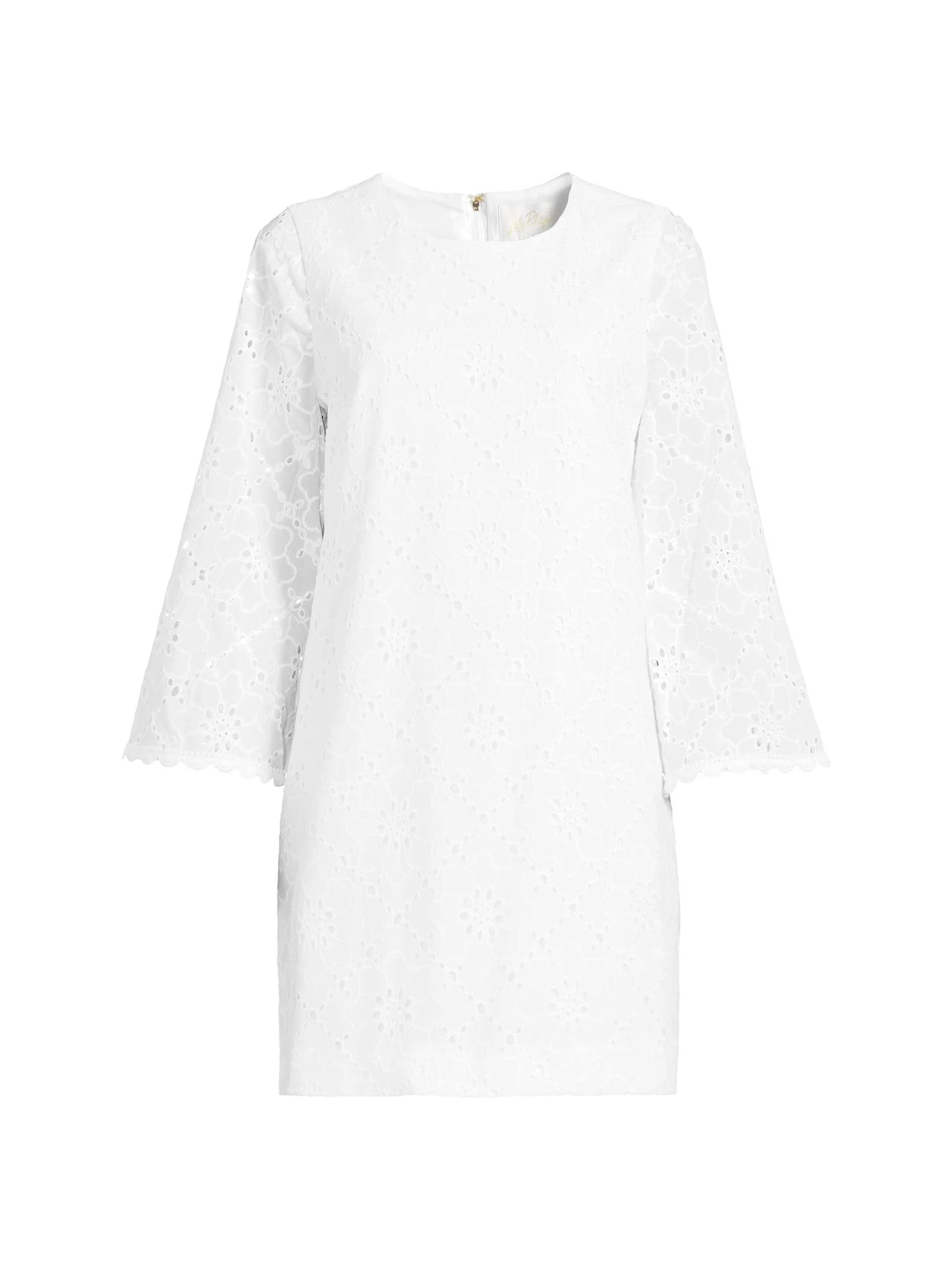 Women's Richie Cotton Eyelet Shift Minidress - Resort White - 1