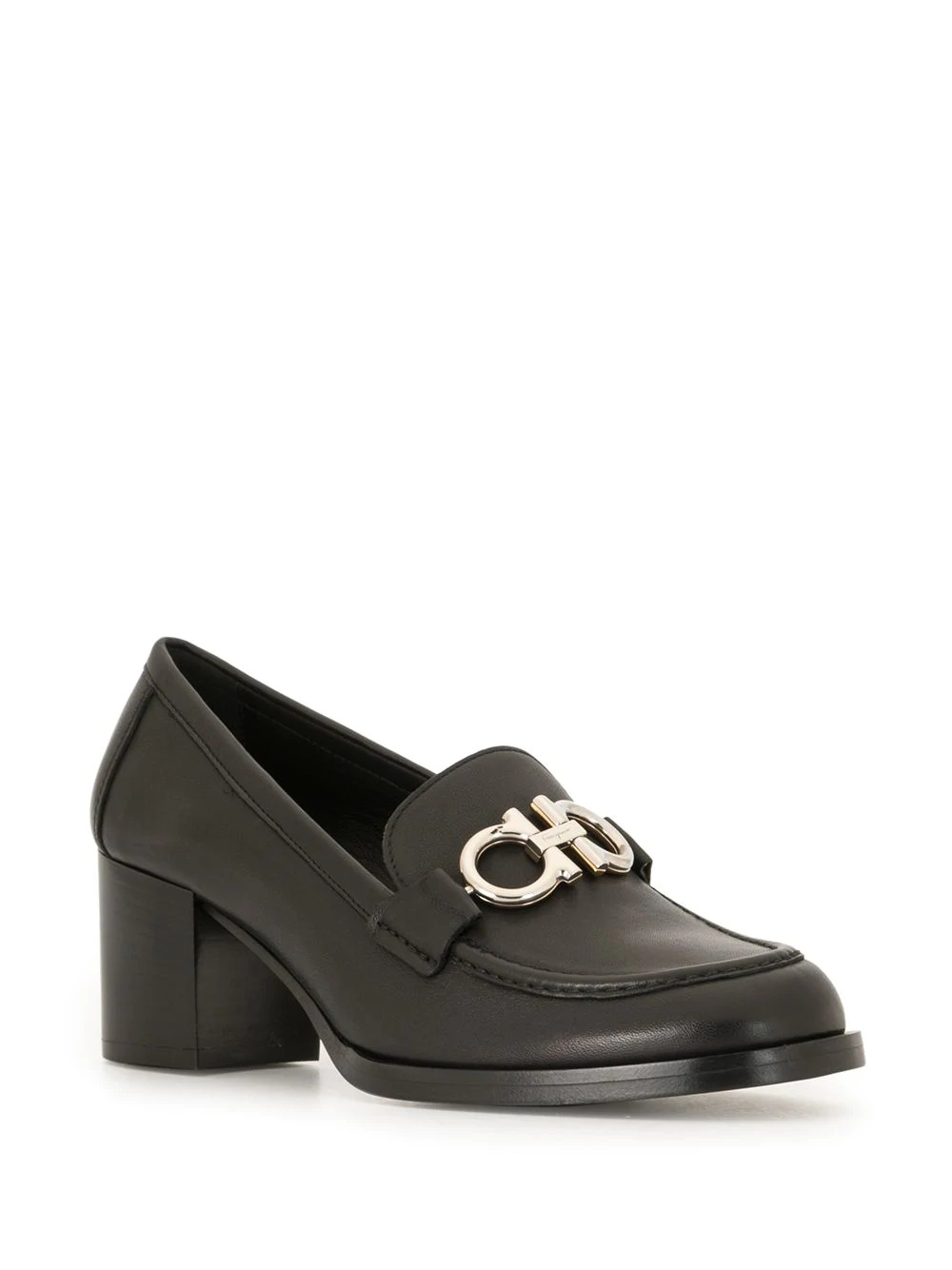  Gancini buckle chunky heel loafers - 2