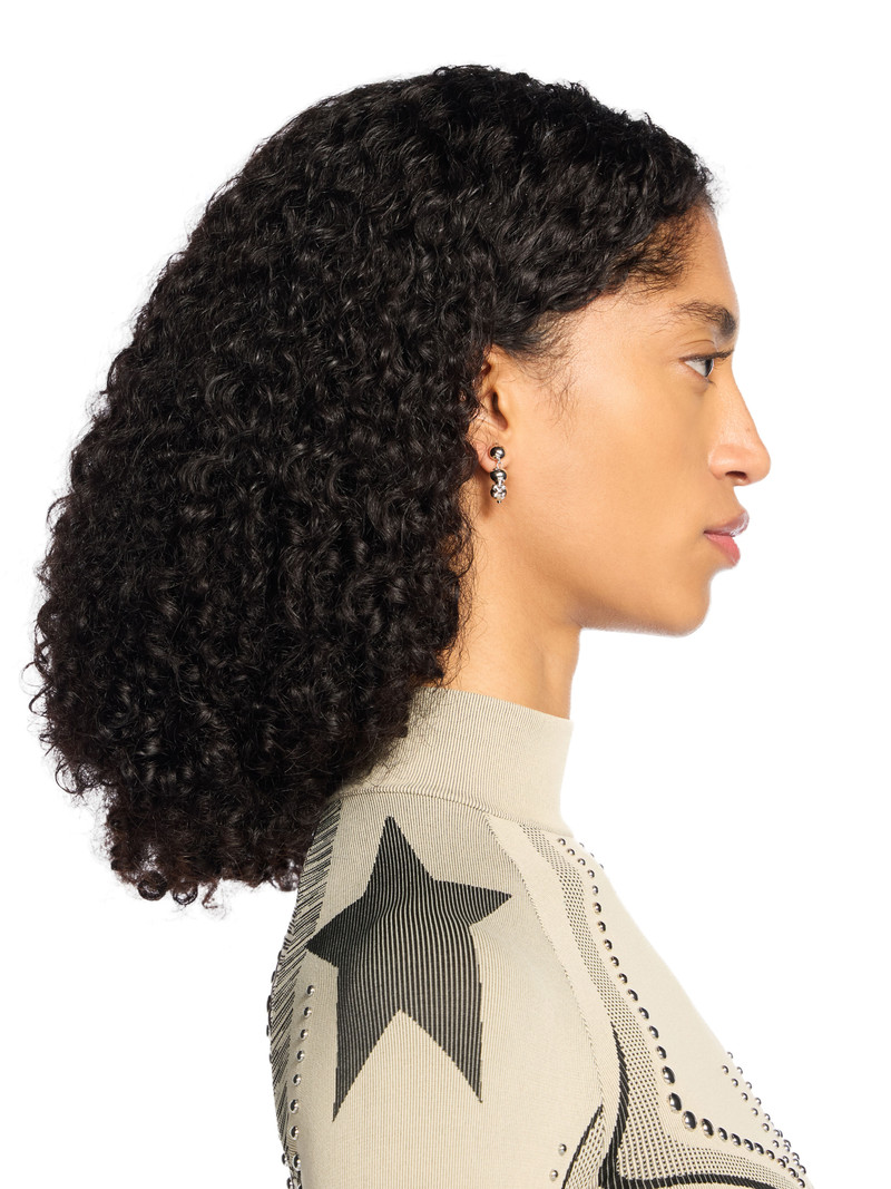 Off-White Arrow Ballchain Earrings outlook