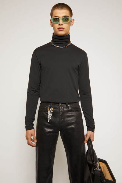 Acne Studios Roll-neck jersey top black outlook