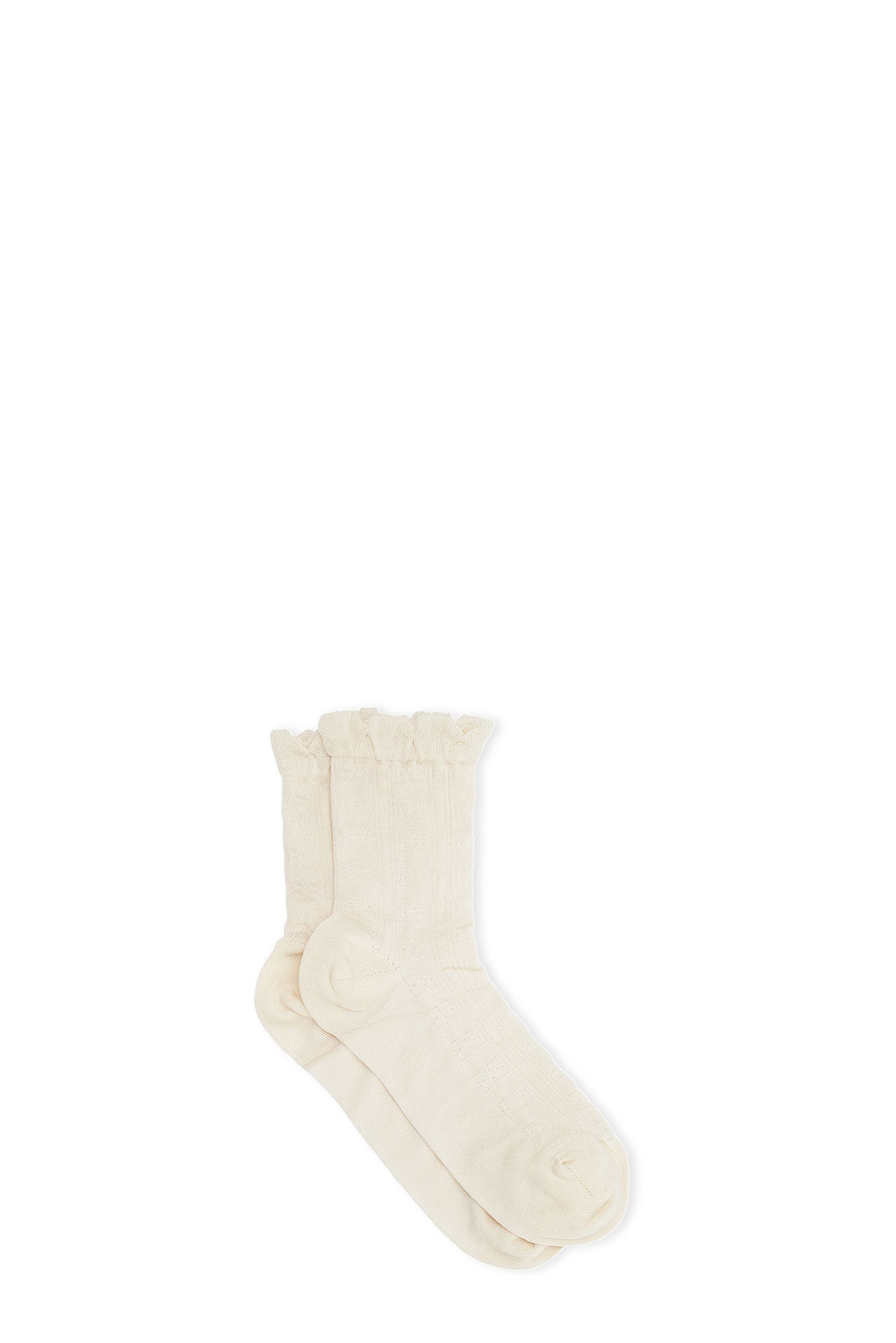 EGRET SHORT RUFFLE SOCKS - 1