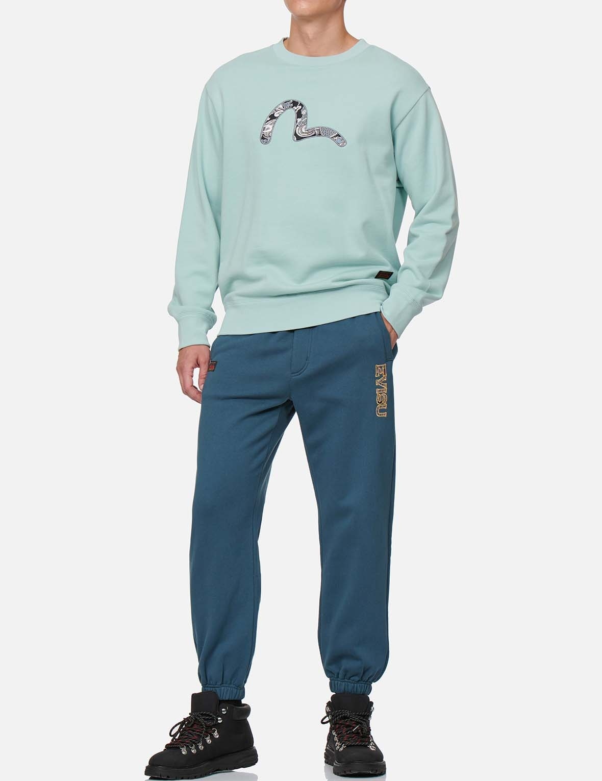 KAMON BROCADE APPLIQUÉ SWEATPANTS - 6
