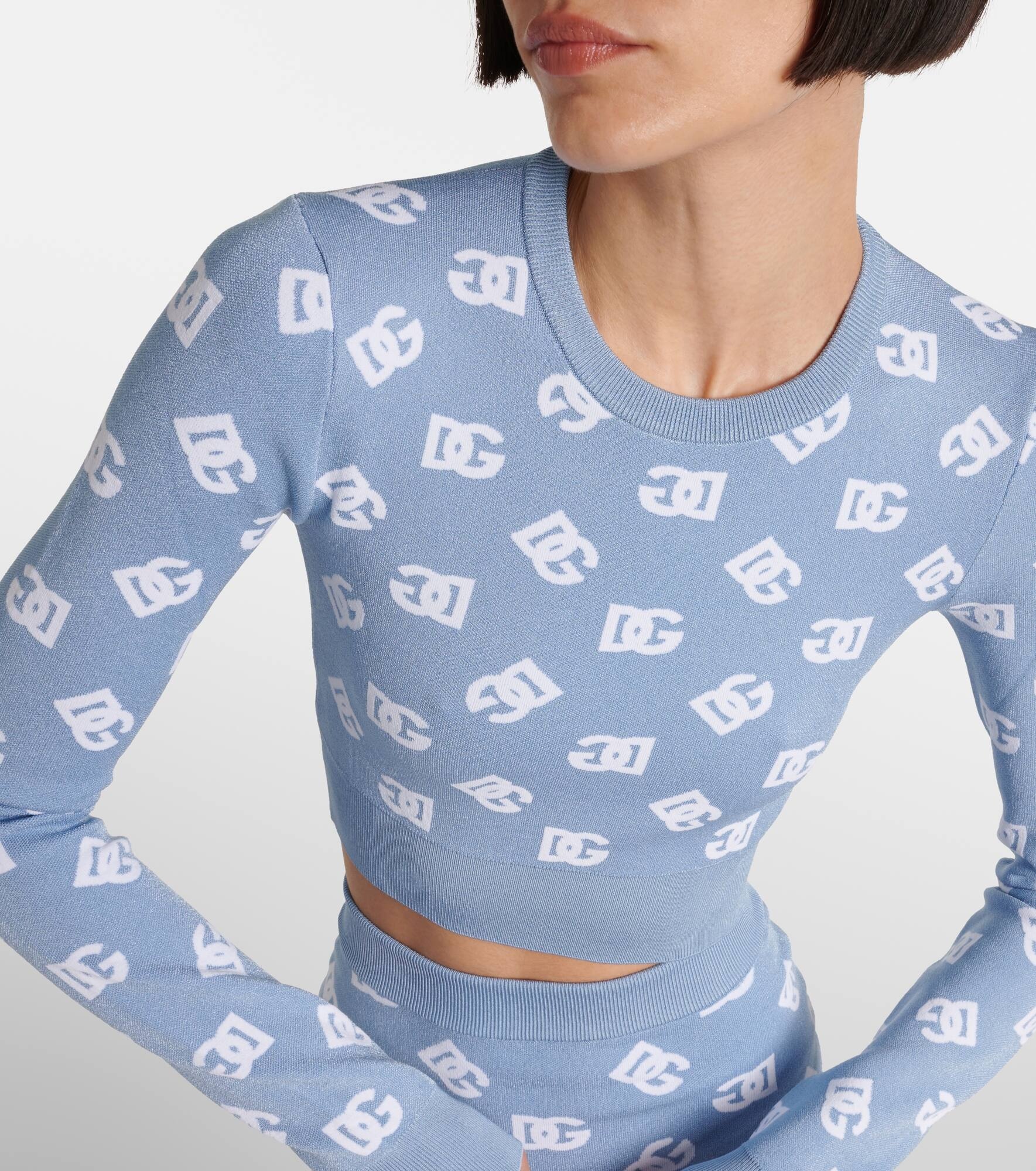 Logo cropped sweater - 4