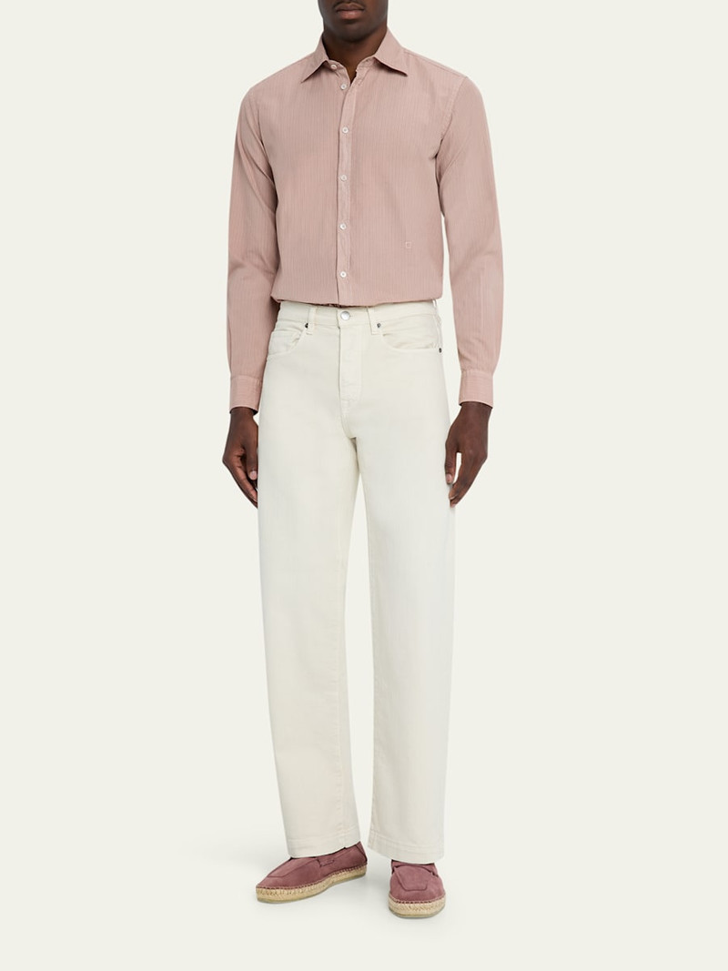 massimo alba Men's Genova Stripe Cotton Button-Down Shirt outlook