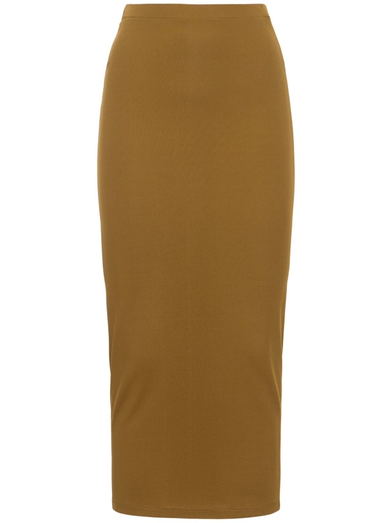 Viscose jersey high rise midi skirt - 1