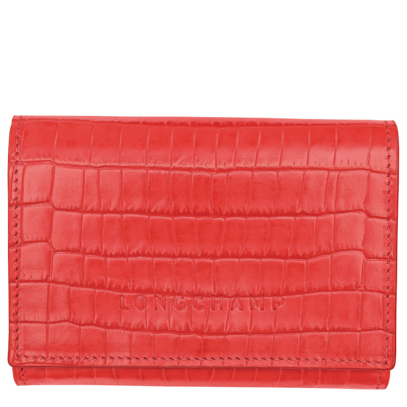 Longchamp Pocket Compact wallet Vermilion - Leather 1