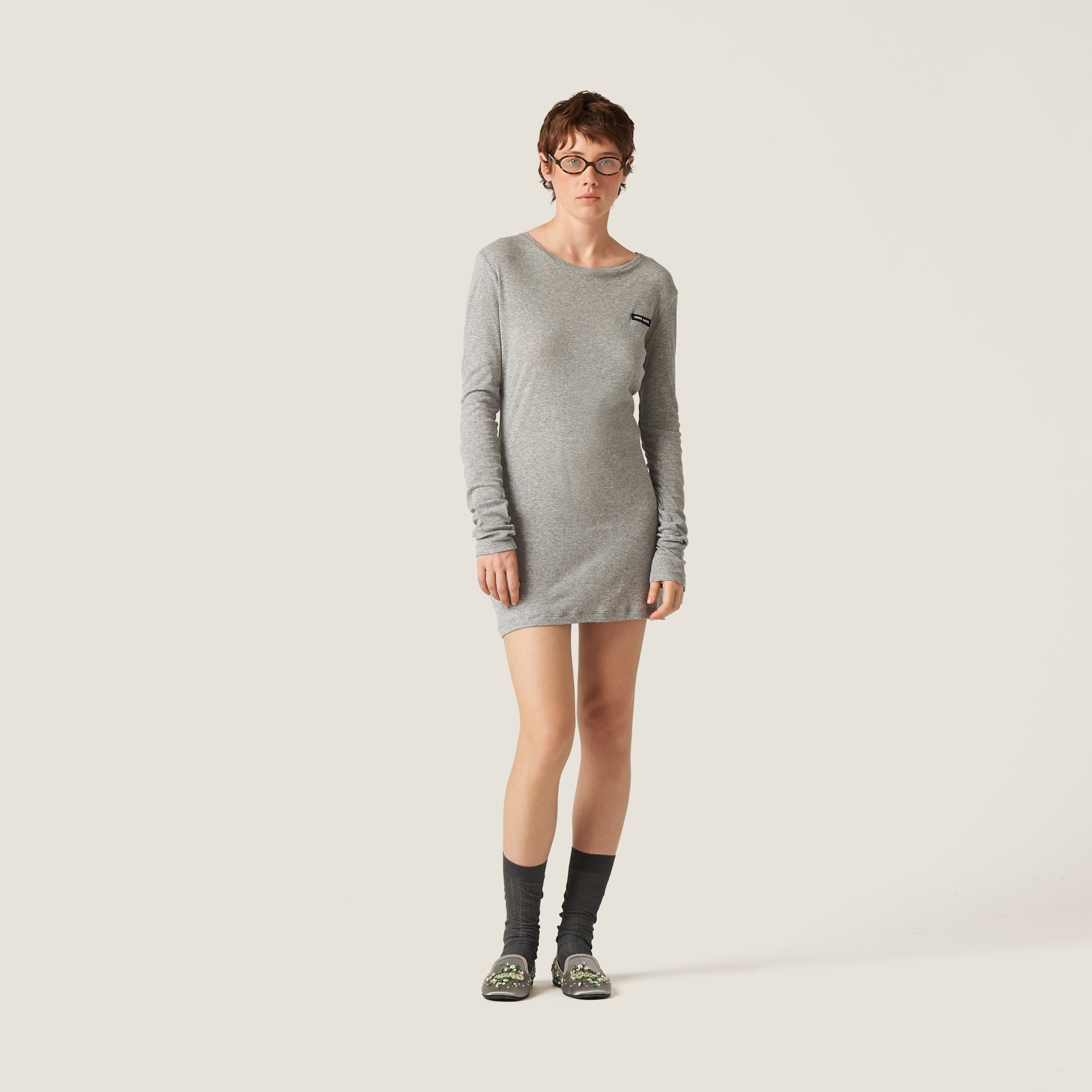 Miu Miu Ribbed knit jersey dress | REVERSIBLE